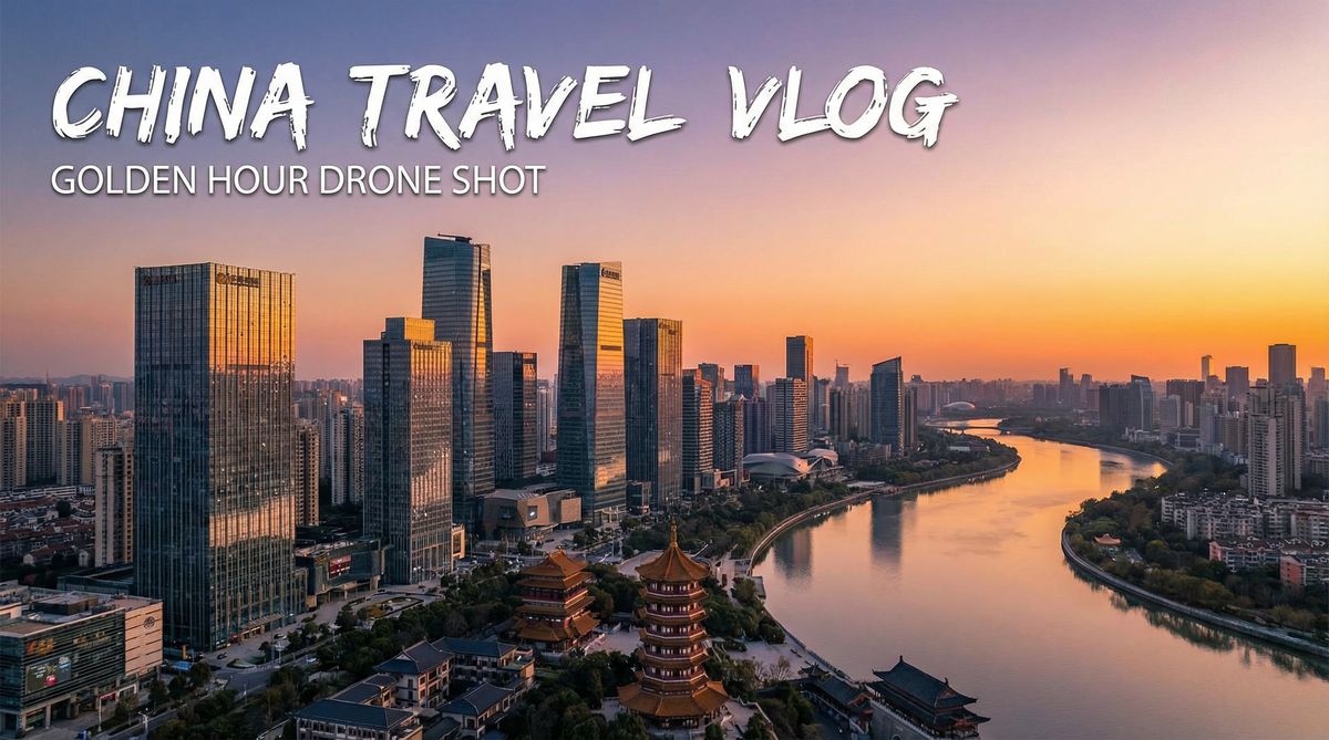 捷克街头城市风光航拍视频